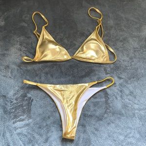 Gold Shein bikini